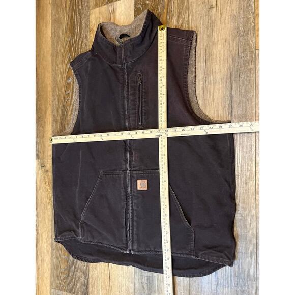 Carhartt V33-DKB Travis Scott Sherpa-Lined Full Zip Canvas Vest XL Tall - Picture 10 of 11